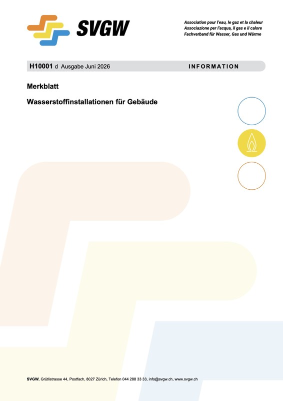 Titelseite: SVGW-Merkblatt H10001
